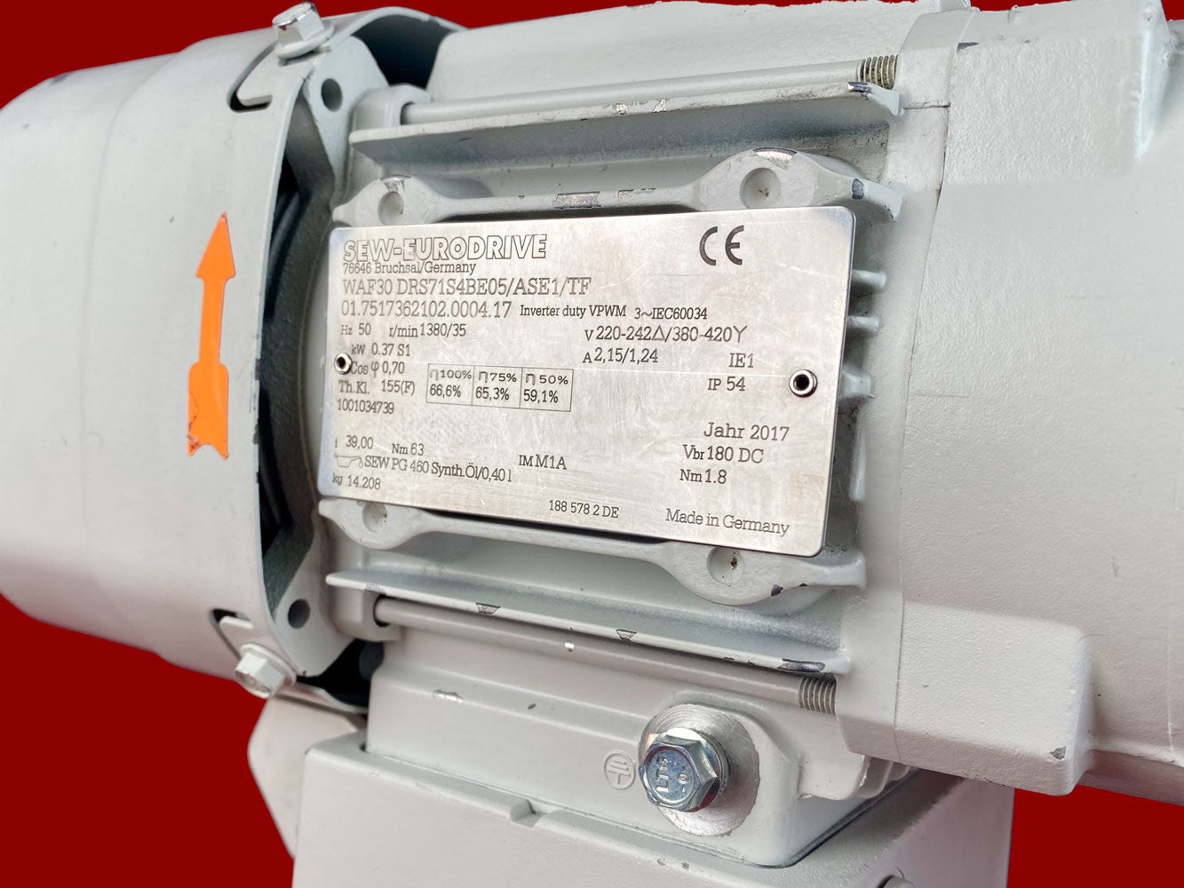 Sew-Eurodrive WAF30 DRS71S4BE05/ASE1/TF MOVIMOT açılı dişli motor