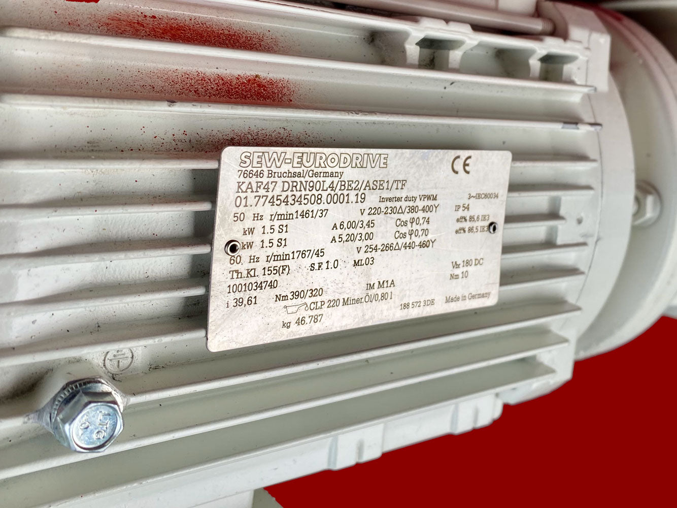 Sew-Eurodrive KAF47 DRN90L4/BE2/ASE1/TF MOVIMOT konik dişli motor