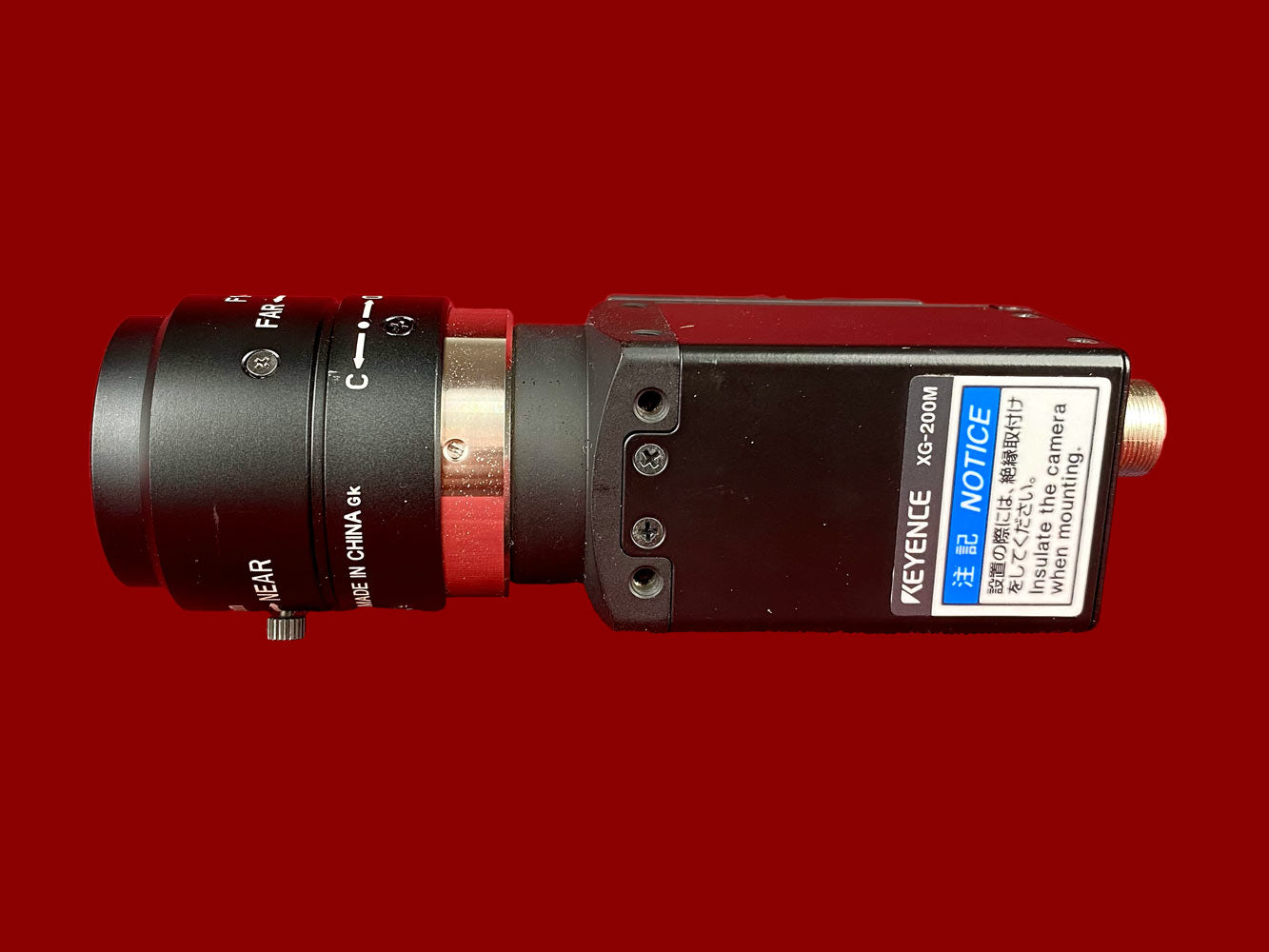 Keyence XG-200M XG industrial camera with lens F1.4/ f = 25mm