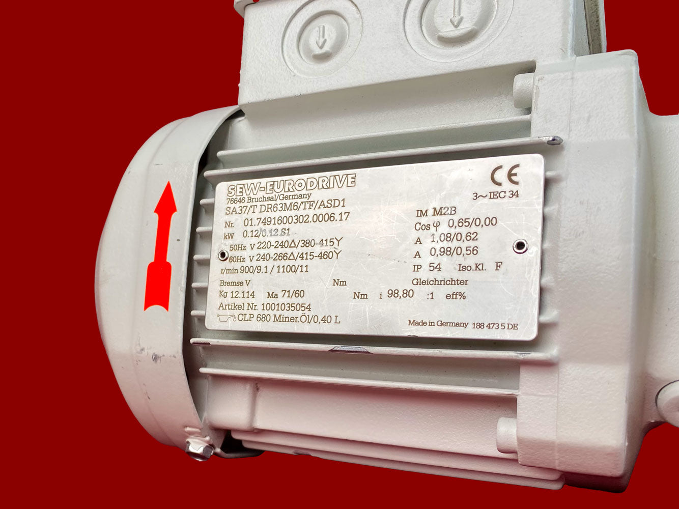 Sew-Eurodrive SA37/T DR63M6/TF/ASD1 MOVIMOT Schneckengetriebemotor